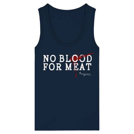 vegane Statement-T-Shirt: 'no blood for meat' Tank Top | vegwear