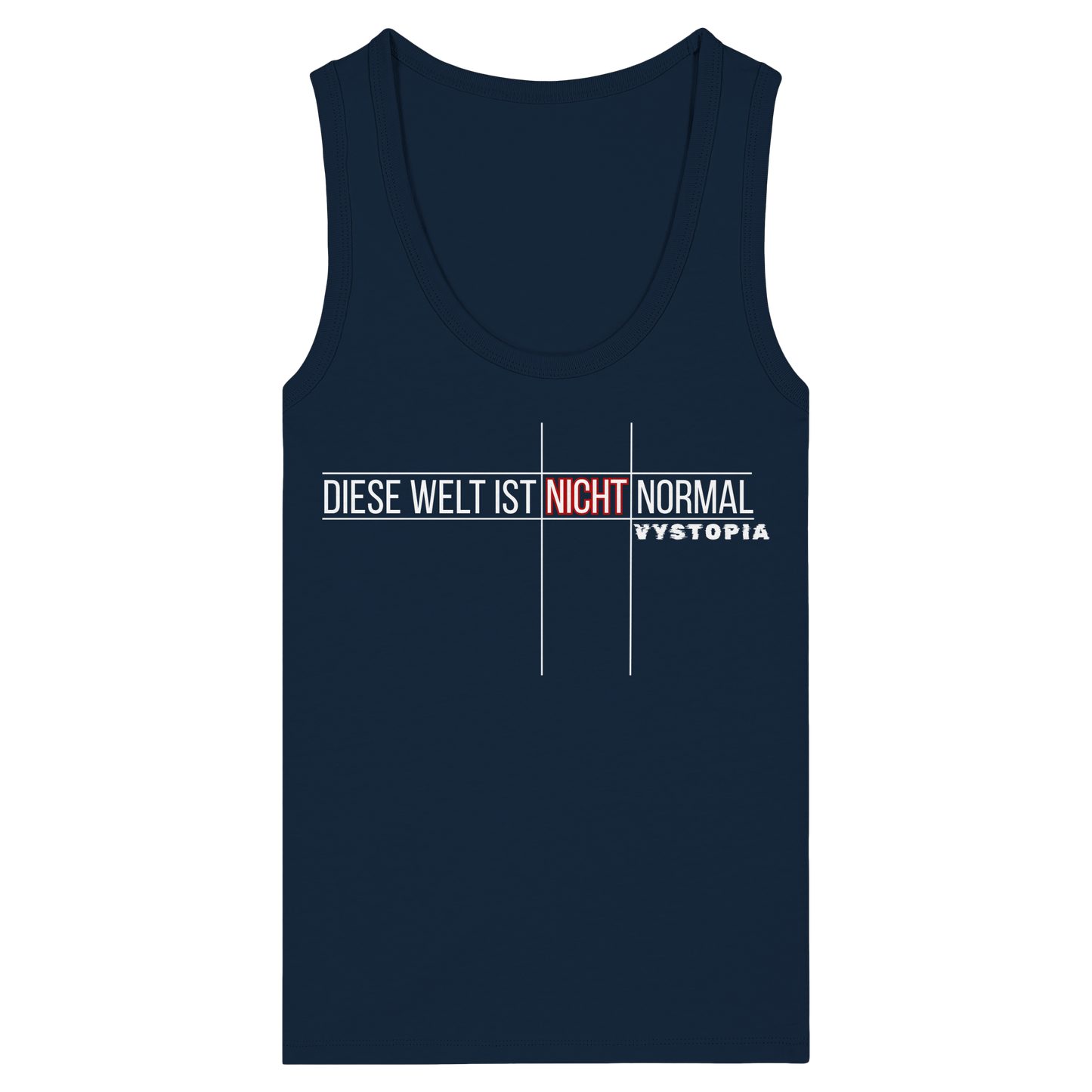 vegwear "Diese Welt ist nicht normal" - eng geschnittenes Damen Bio Tank Top