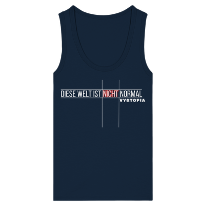 vegwear "Diese Welt ist nicht normal" - eng geschnittenes Damen Bio Tank Top