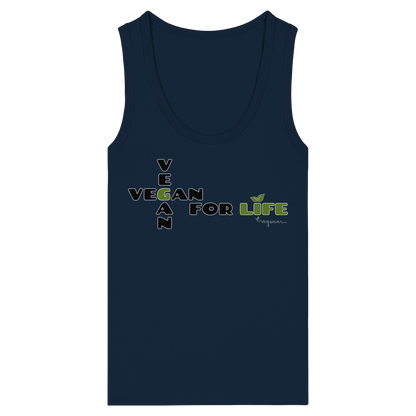 vegwear ""vegan for life - eng geschnittenes Damen Tank Top bio vegan fair