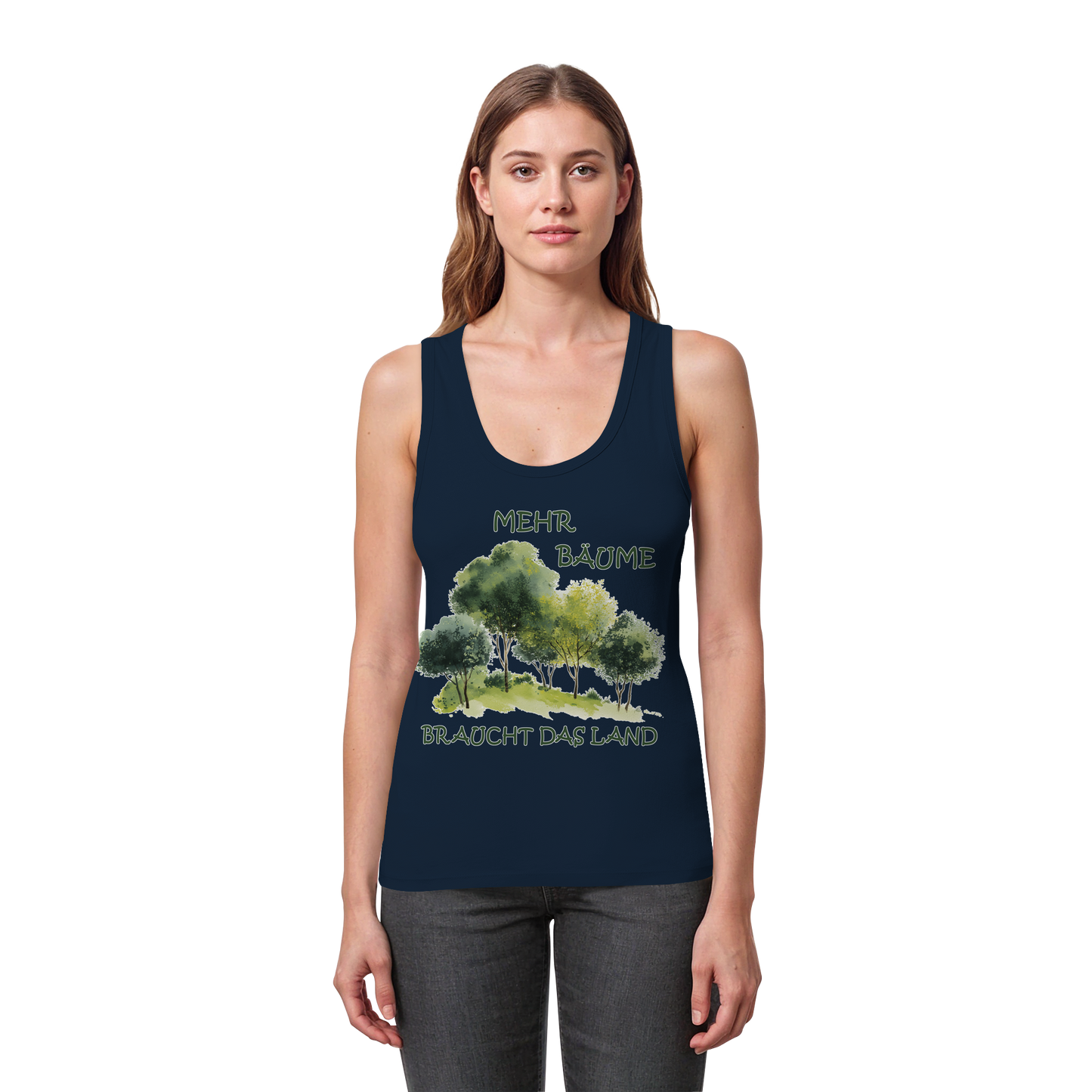 vegwear "mehr Bäume braucht das Land" - Damen Bio Tank Top, vegan, fair, nachhaltig