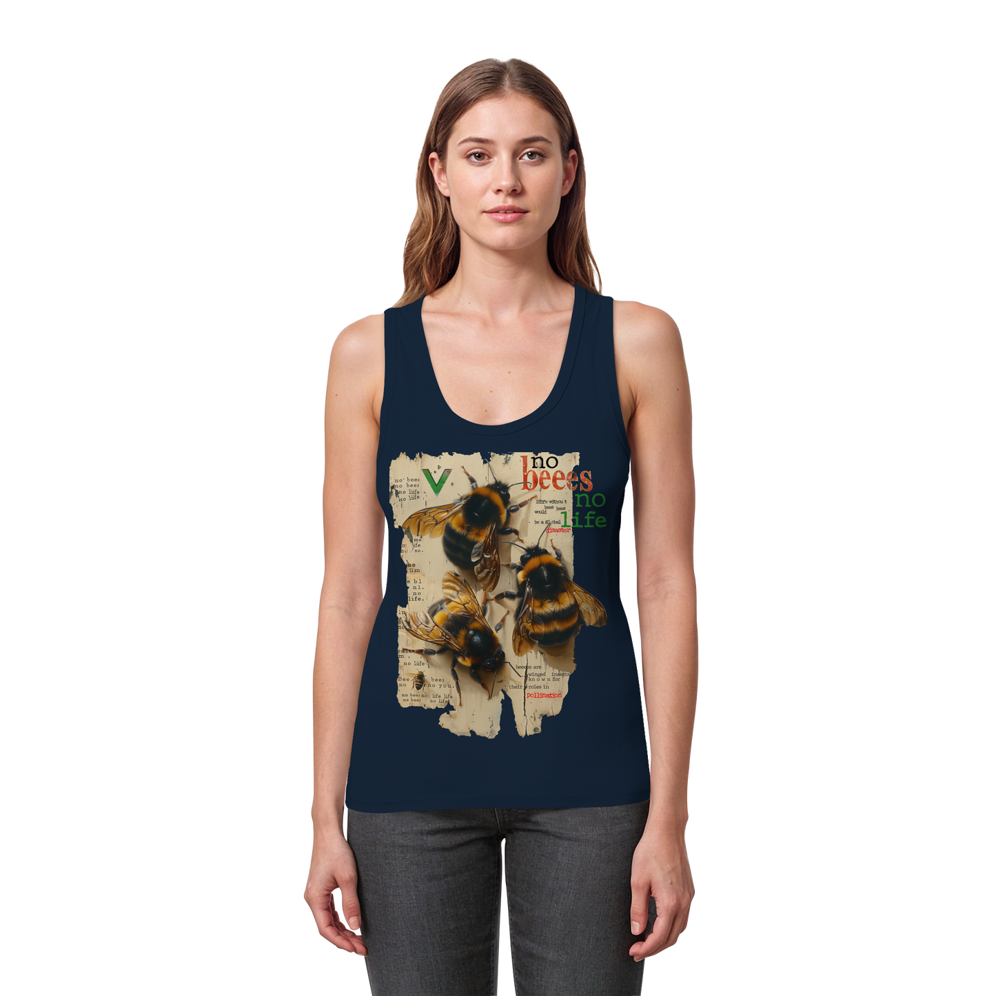 vegwear "no bees no life" - Damen Bio Tank Top
