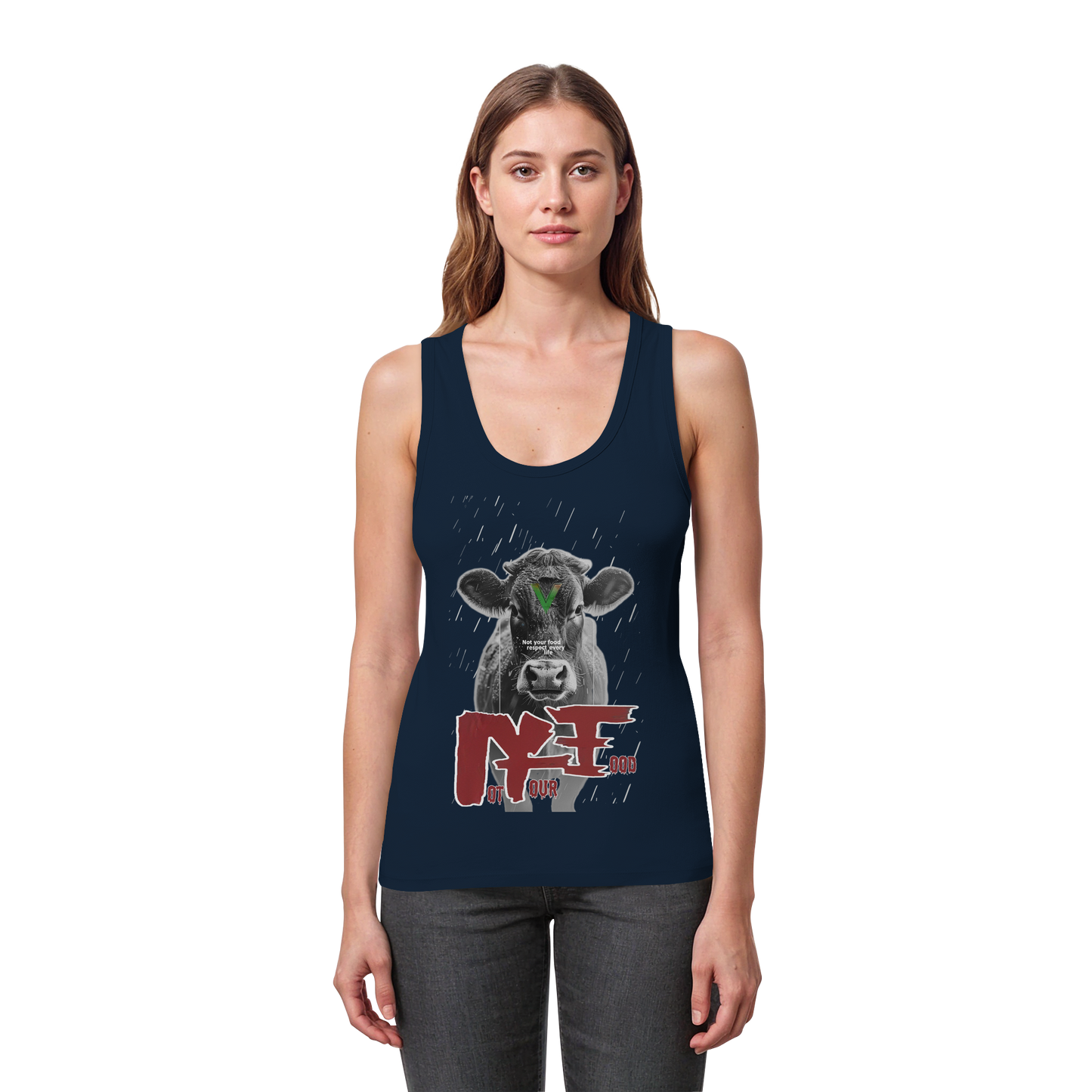 Bio-Baumwolle Tank Top Damen: "not your food"Tank Top | vegwear