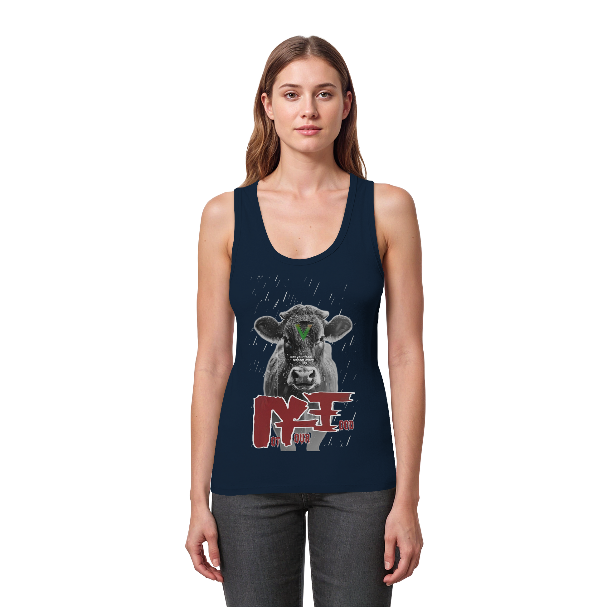 Bio-Baumwolle Tank Top Damen: "not your food"Tank Top | vegwear