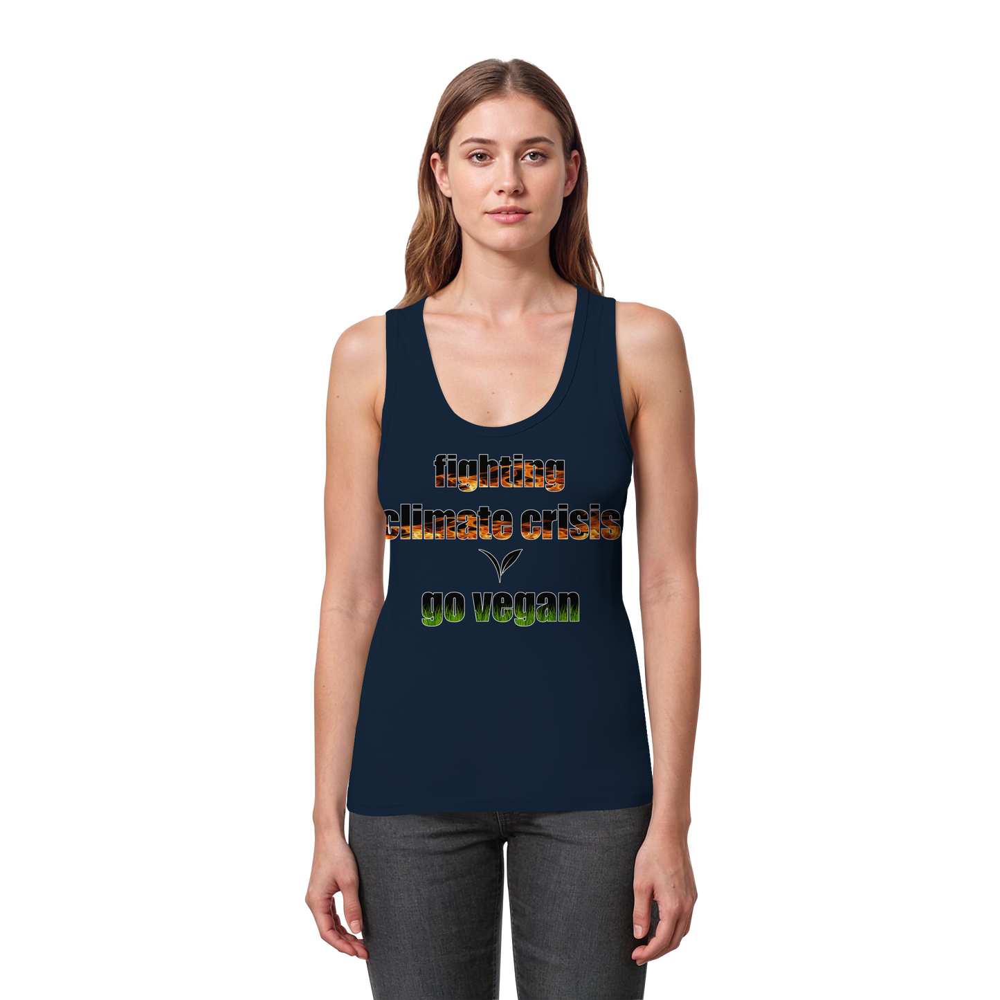 vegwear "fighting climate crisis" - Damen Bio Tank Top