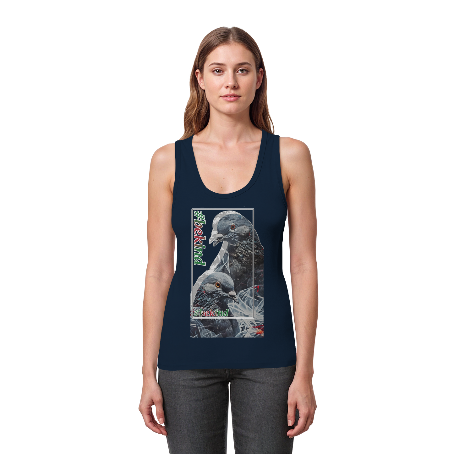 Damen Bio Tank Top: 'Be Kind' Statement Tank Top | vegwear