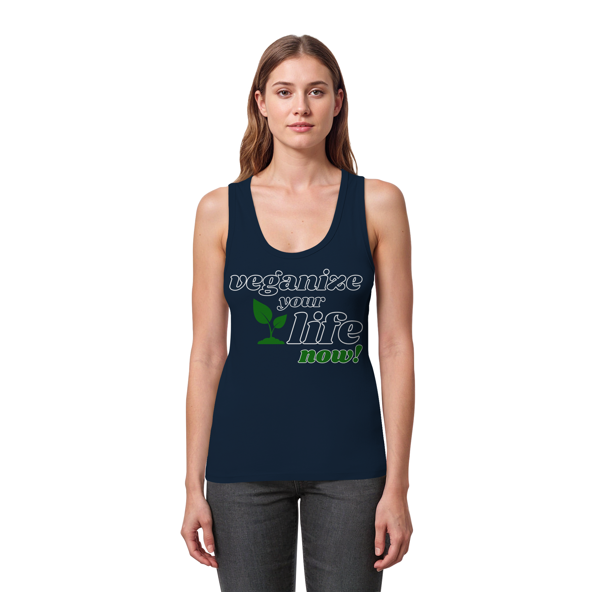 Damen Bio Tank Top: "Veganize Your Life" Tank Top | vegwear