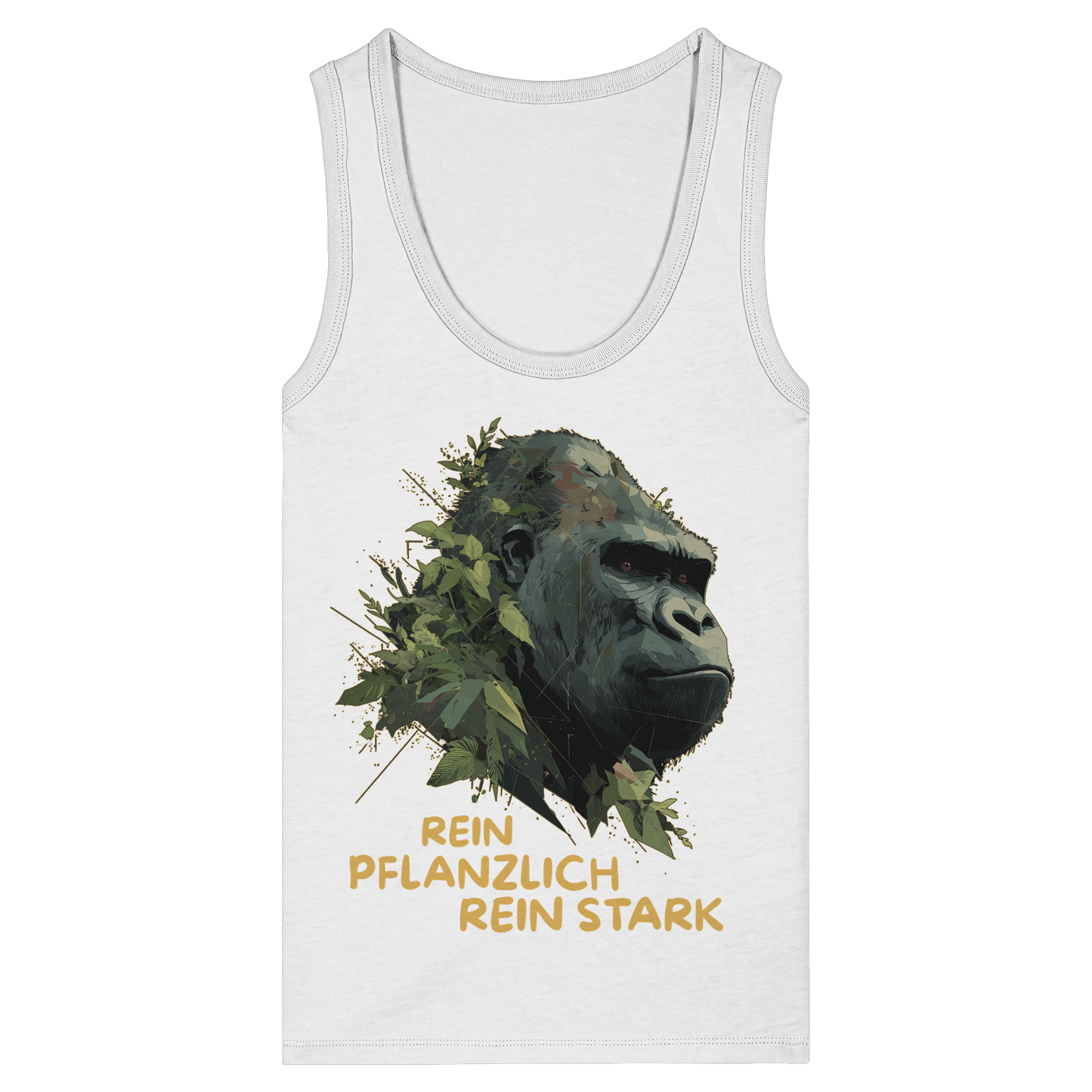 vegwear "Gorilla, rein pflanzlich rein stark" - eng geschnittenes Damen Tank Top, bio vegan