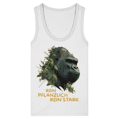 vegwear "Gorilla, rein pflanzlich rein stark" - eng geschnittenes Damen Tank Top, bio vegan