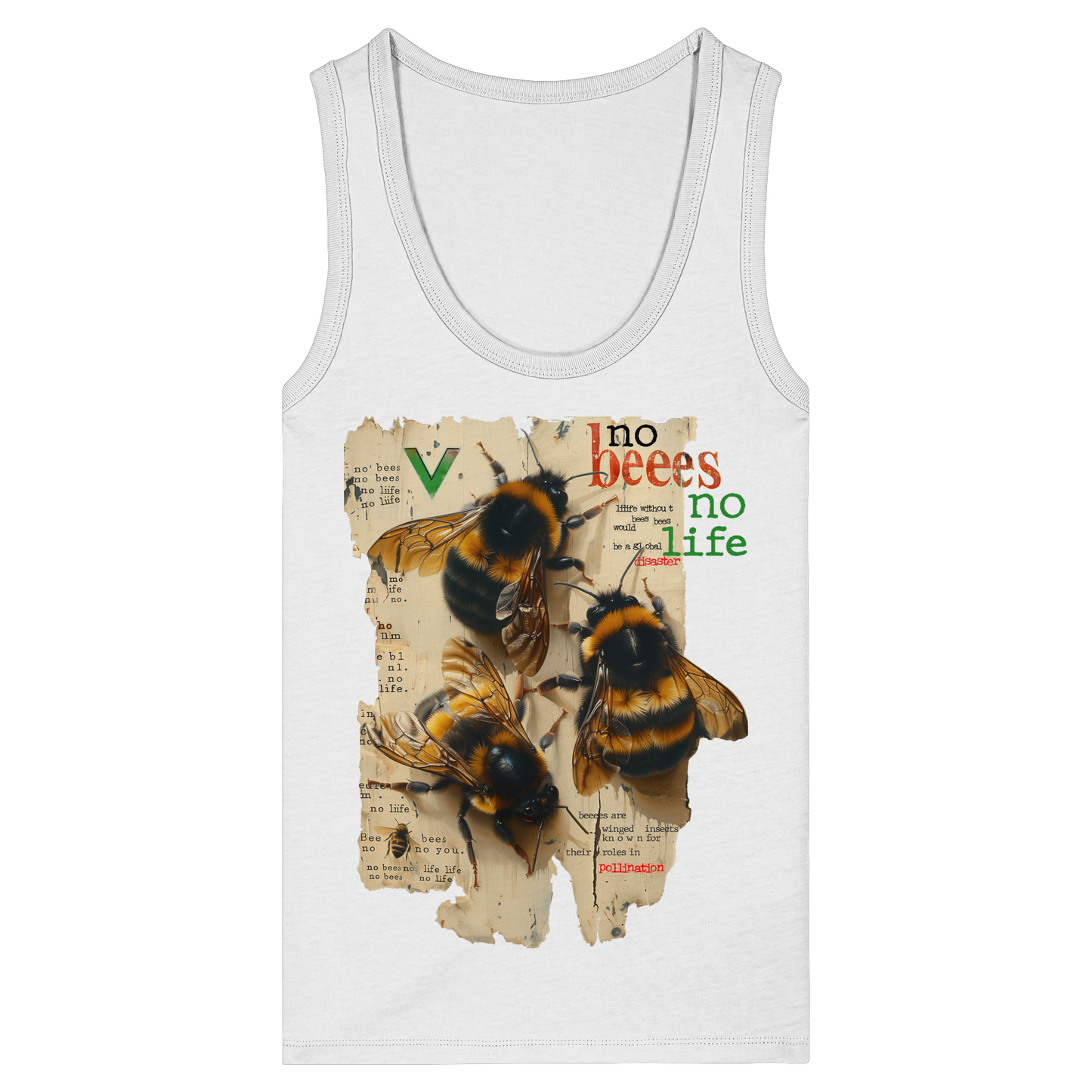 vegwear "no bees no life" - Damen Bio Tank Top