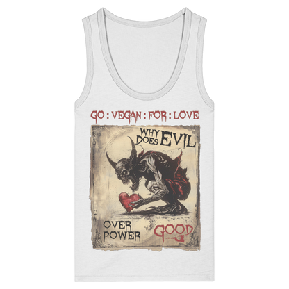 vegwear "why does evil" - Damen Bio Tank Top