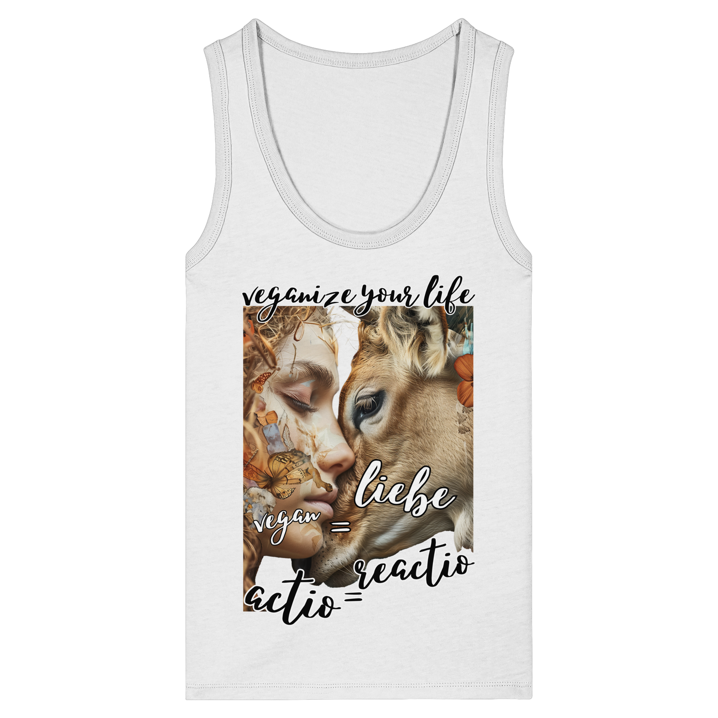 "actio reactio" - eng geschnittenes Damen Tank Top, vegwear