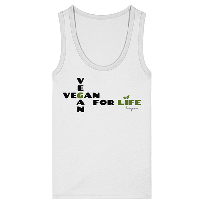 vegwear ""vegan for life - eng geschnittenes Damen Tank Top bio vegan fair