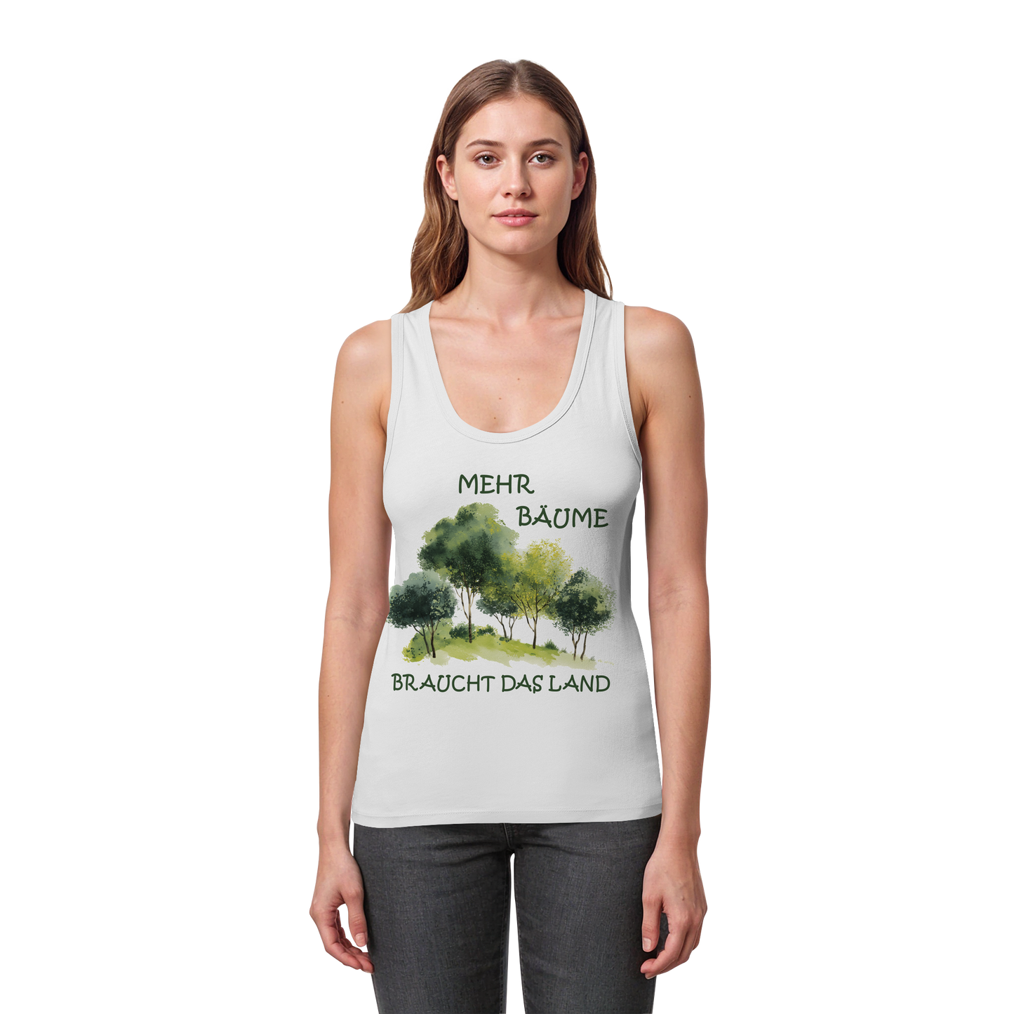 vegwear "mehr Bäume braucht das Land" - Damen Bio Tank Top, vegan, fair, nachhaltig