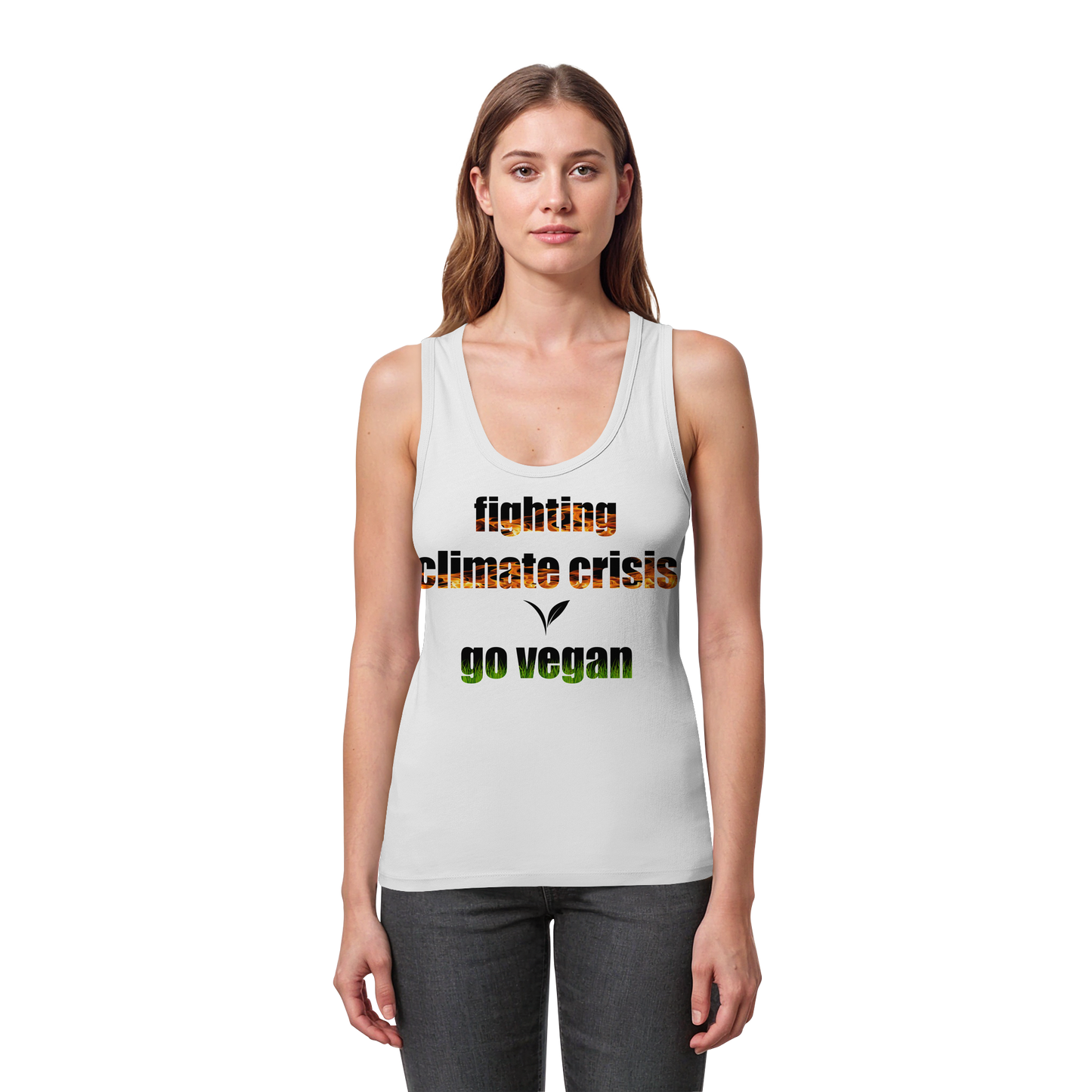 vegwear "fighting climate crisis" - enges Damen Bio Tank Top