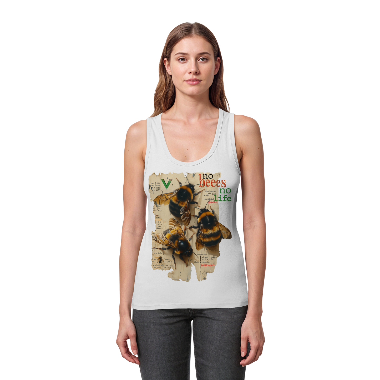 vegwear "no bees no life" - Damen Bio Tank Top