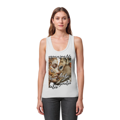 "actio reactio" - eng geschnittenes Damen Tank Top, vegwear