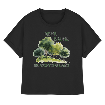 Motiv "mehr Bäume" - oversized Damen Bio T-Shirt