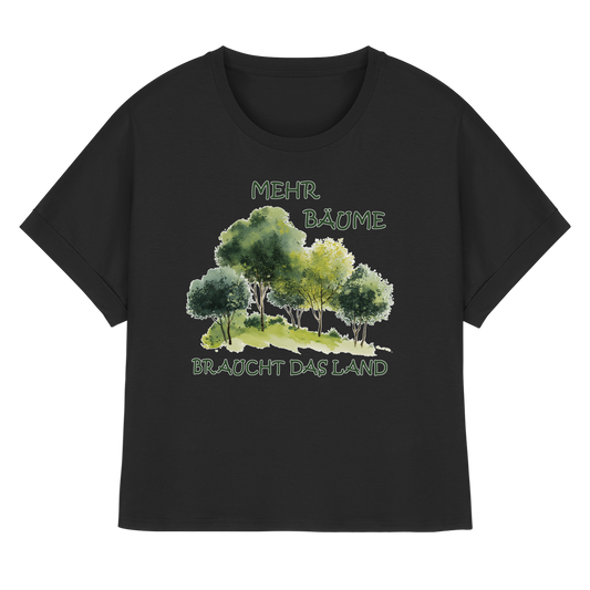 Motiv "mehr Bäume" - oversized Damen Bio T-Shirt