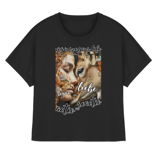 Motiv "actio reactio" - oversized Bio Damen T-Shirt
