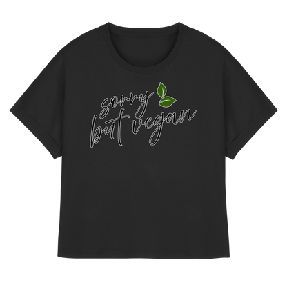 vegwear "sorry but vegan" - oversized women's organic t-shirt with batwing sleeves