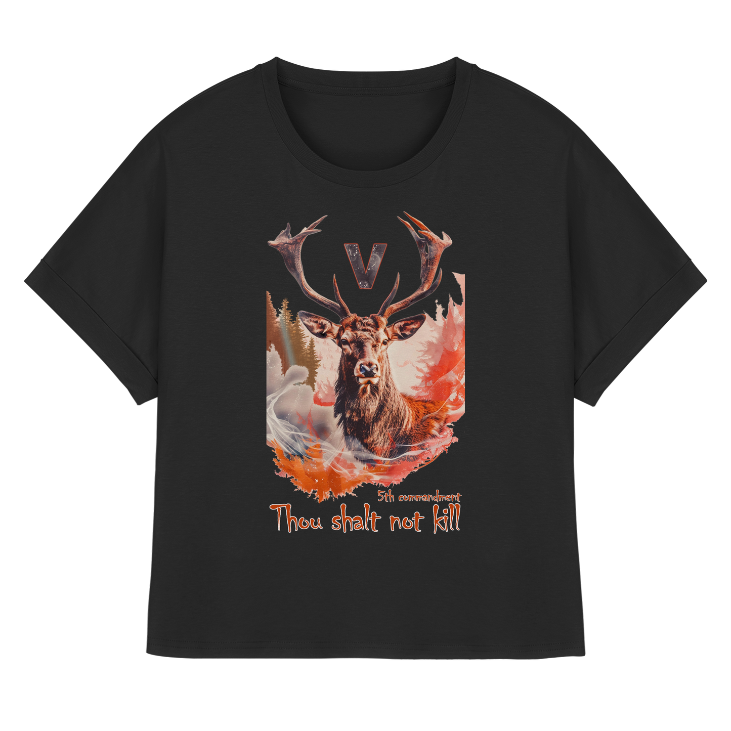 Bio-Baumwolle T-Shirt: "thou shalt not kill" T-Shirt | vegwear