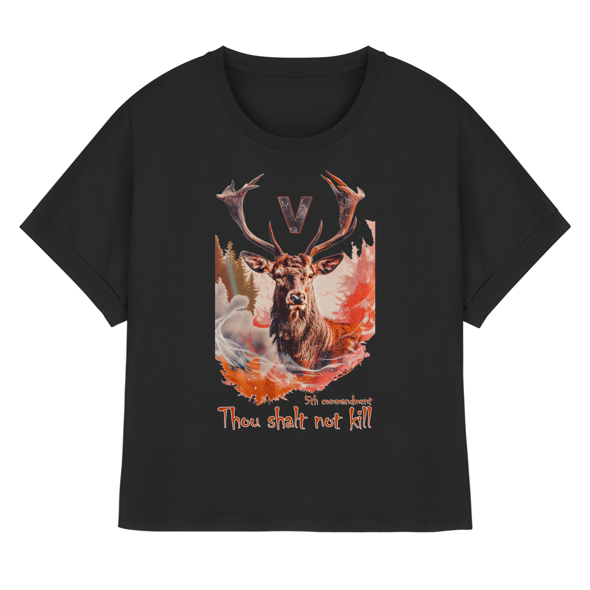 Bio-Baumwolle T-Shirt: "thou shalt not kill" T-Shirt | vegwear