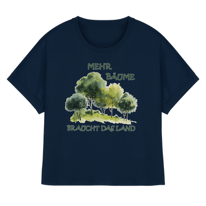 Motiv "mehr Bäume" - oversized Damen Bio T-Shirt