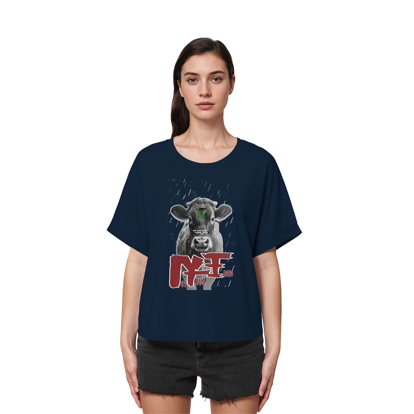 Oversized Damen Bio T-Shirt: "not your food" T-Shirt | vegwear