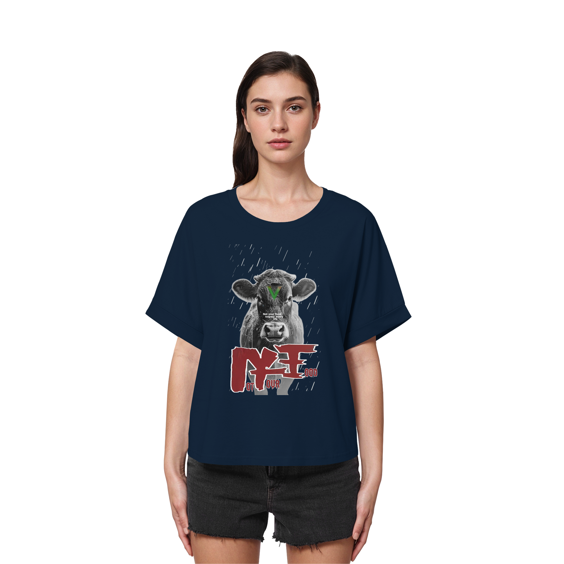 Oversized Damen Bio T-Shirt: "not your food" T-Shirt | vegwear