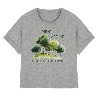 Motiv "mehr Bäume" - oversized Damen Bio T-Shirt