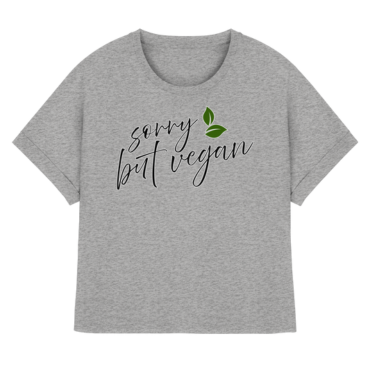 vegwear "sorry but vegan" - oversized women's organic t-shirt with batwing sleeves