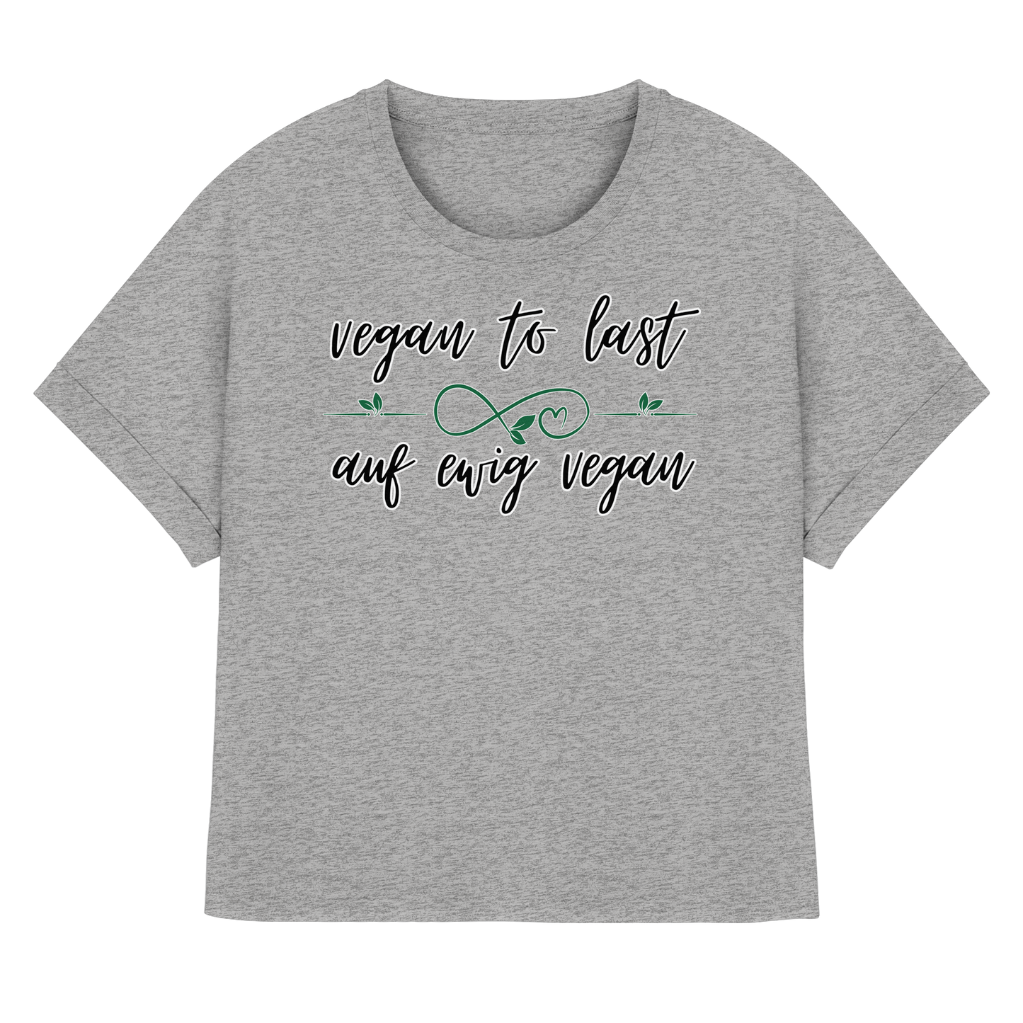vegan to last - oversized Damen T-Shirt mit Fledermausärmel, bio, vegan
