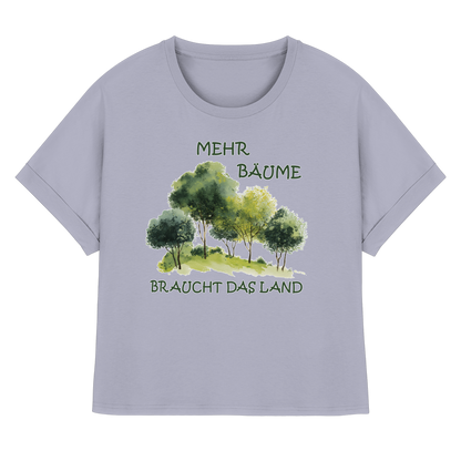 Motiv "mehr Bäume" - oversized Damen Bio T-Shirt