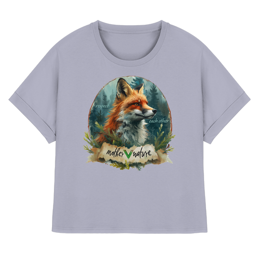 vegwear "respect each other" - oversized Damen T-Shirt mit Fledermausärmel, vegan, bio