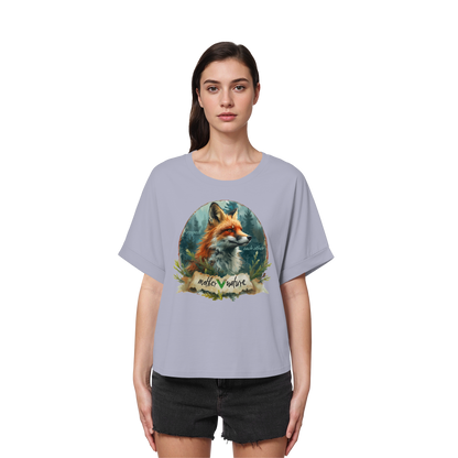 vegwear "respect each other" - oversized Damen T-Shirt mit Fledermausärmel, vegan, bio