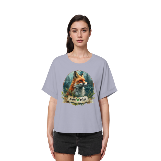 vegwear "respect each other" - oversized Damen T-Shirt mit Fledermausärmel, vegan, bio