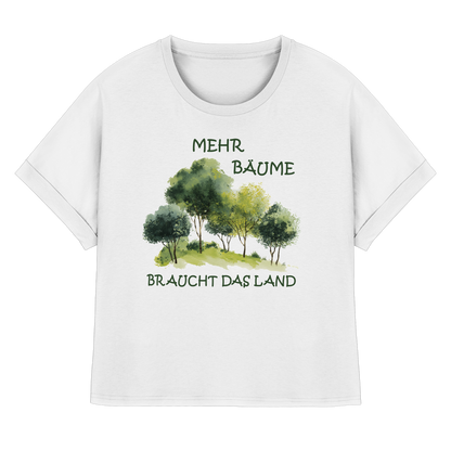 Motiv "mehr Bäume" - oversized Damen Bio T-Shirt