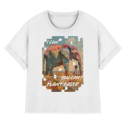 vegwear "I can you can"- oversized Damen T-Shirt mit Fledermausärmel, bio, vegan