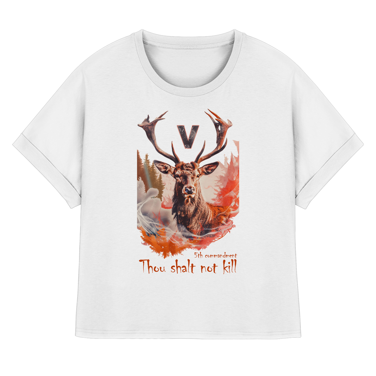 Bio-Baumwolle T-Shirt: "thou shalt not kill" T-Shirt | vegwear