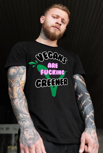 Motiv "vegans are fucking greener" - unisex Bio T-Shirt